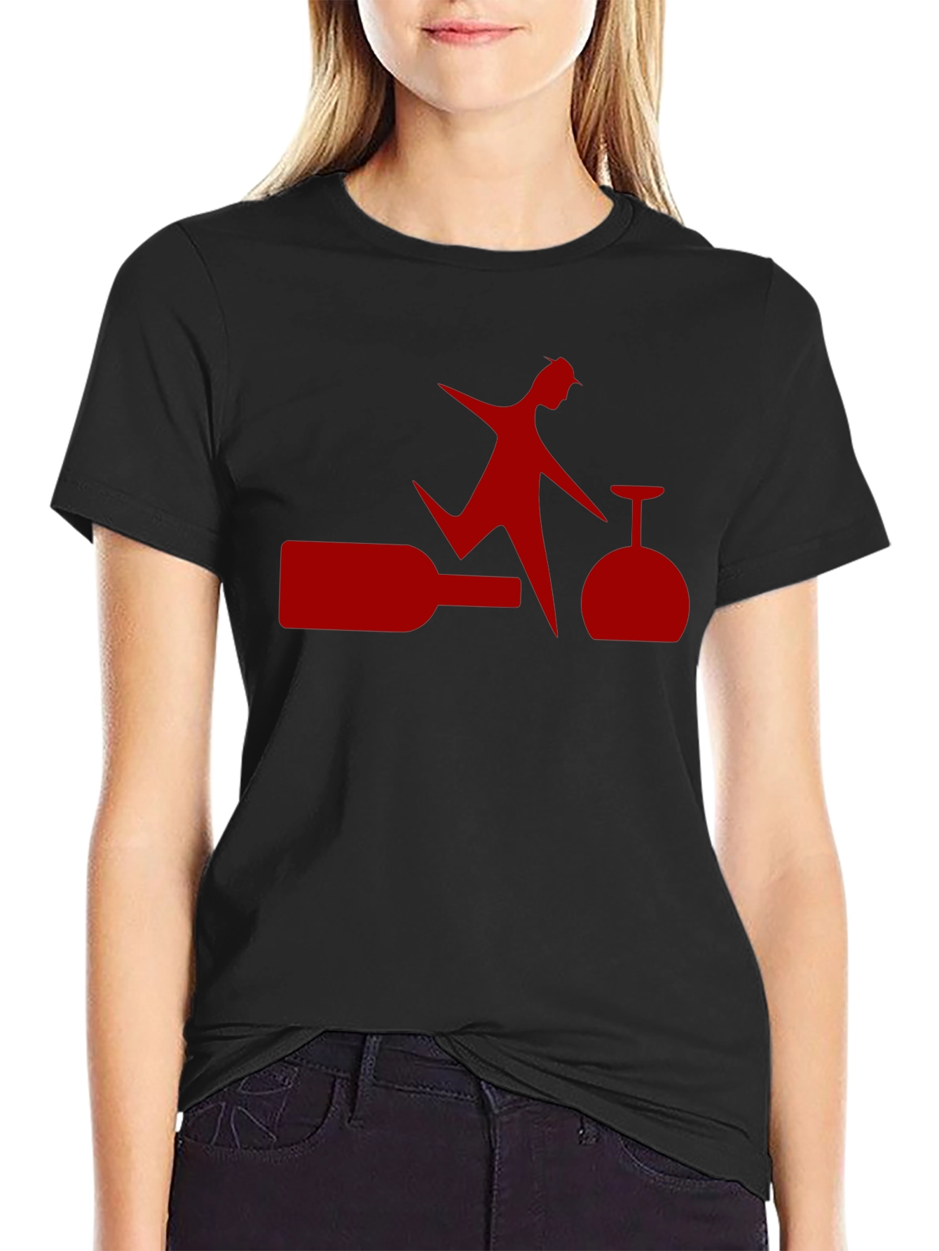 Novelty Wine Lover Graphic T-Shirt