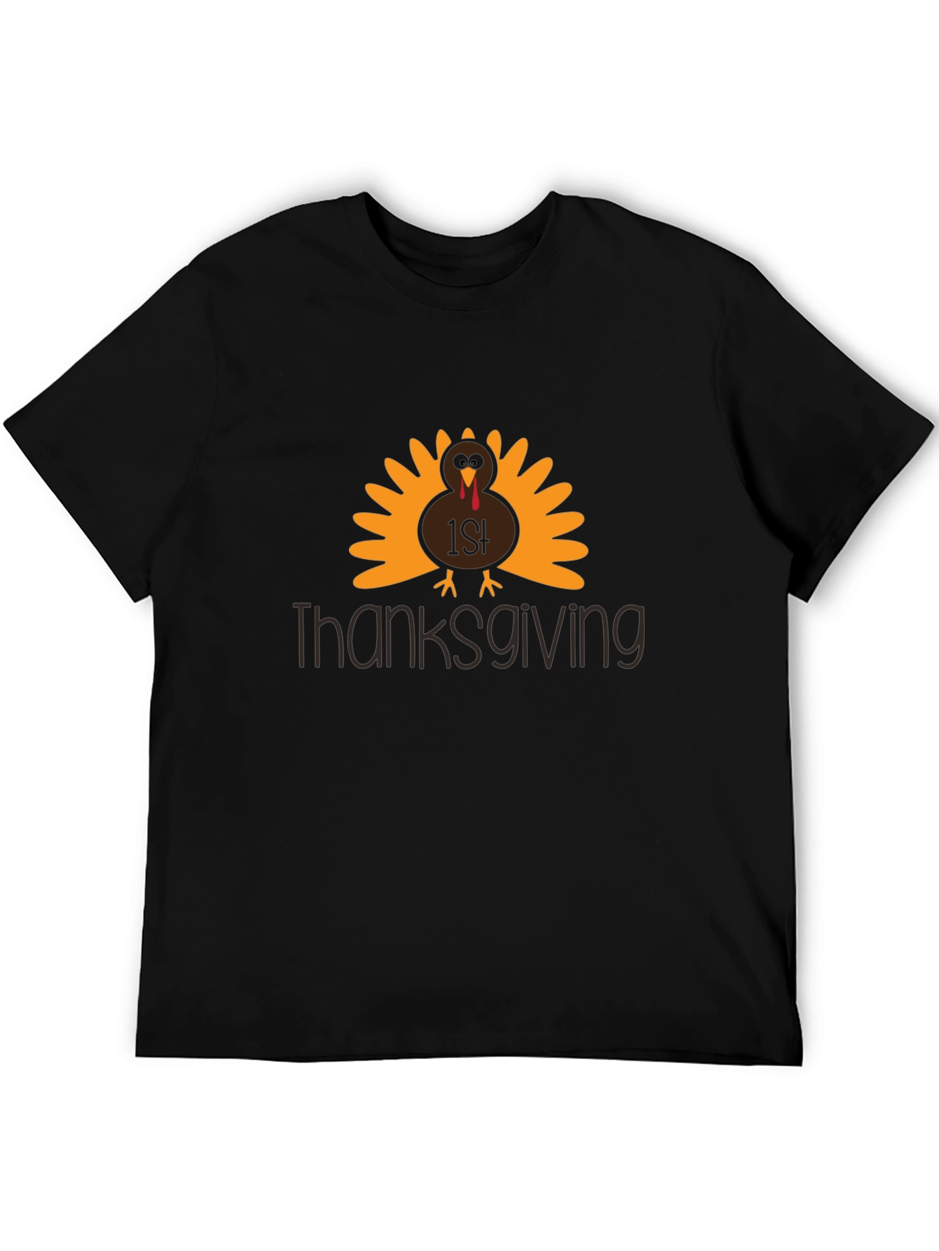 Thanksgiving 1st Turkey Black T-Shirt