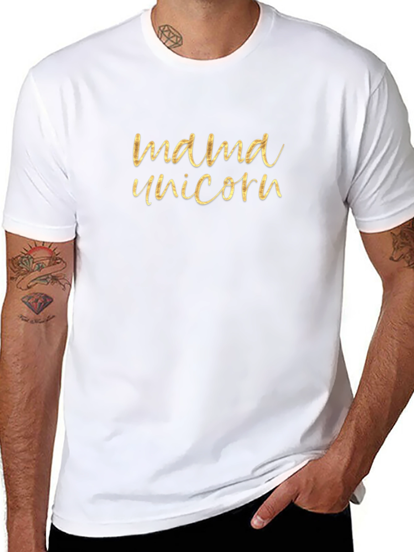 Mama Unicorn Black Graphic Tee
