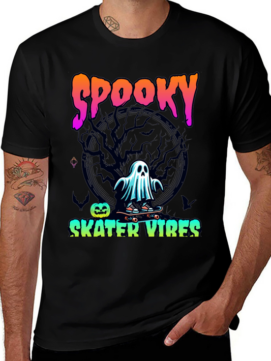 Spooky Skater Vibes Halloween T-Shirt