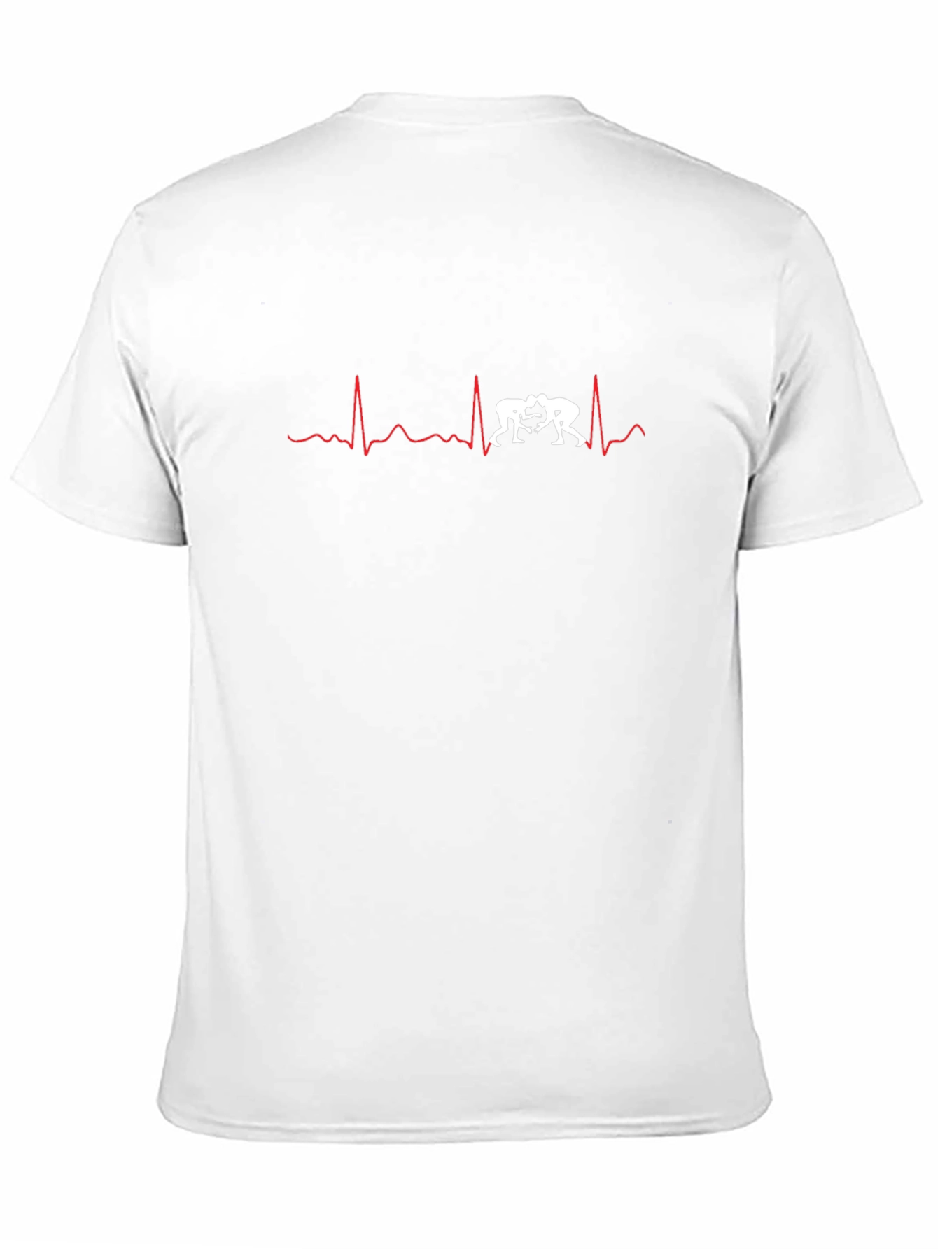 Wrestling Heartbeat T-Shirt - Wrestler Life Line Tee