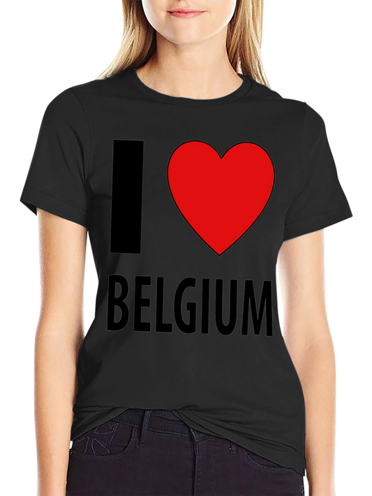 I Heart Belgium Black T-Shirt
