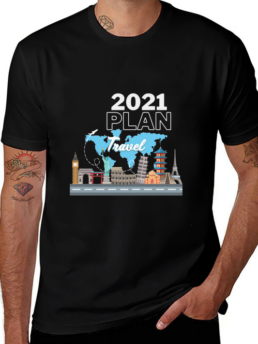 2021 Travel Plan Black T-Shirt