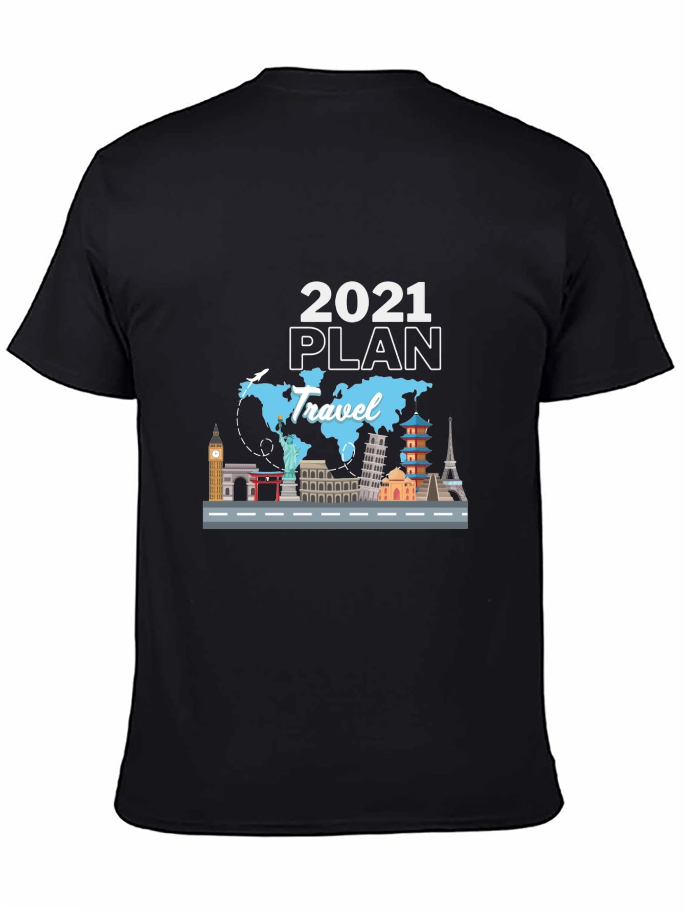 2021 Travel Plan Black T-Shirt