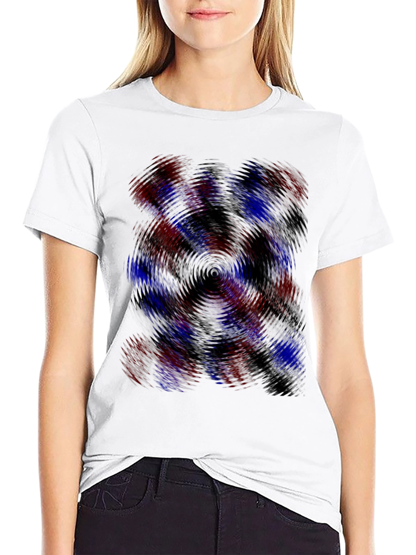 Swirl Pattern Black T-Shirt