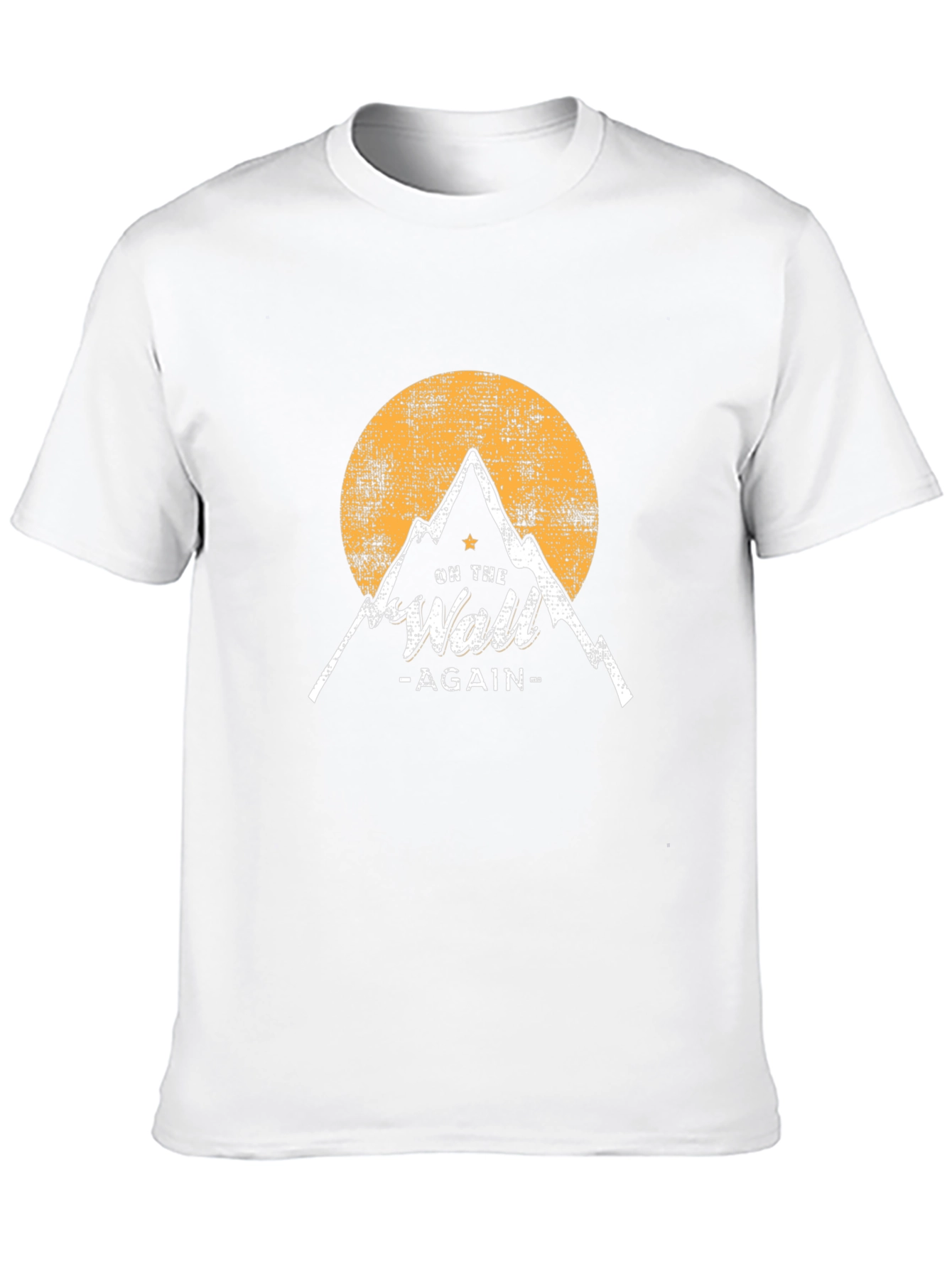 On The Wall Again Black T-Shirt - Mountain Design