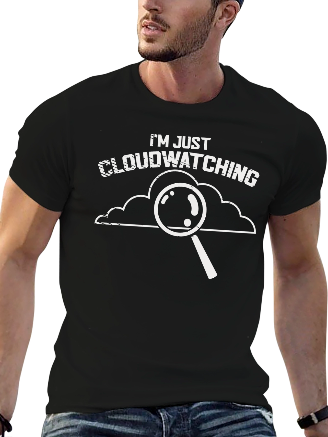 Cloudwatching Graphic T-Shirt - Black