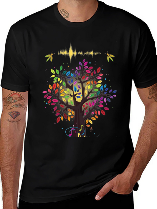 Colorful Music Tree Graphic Tee