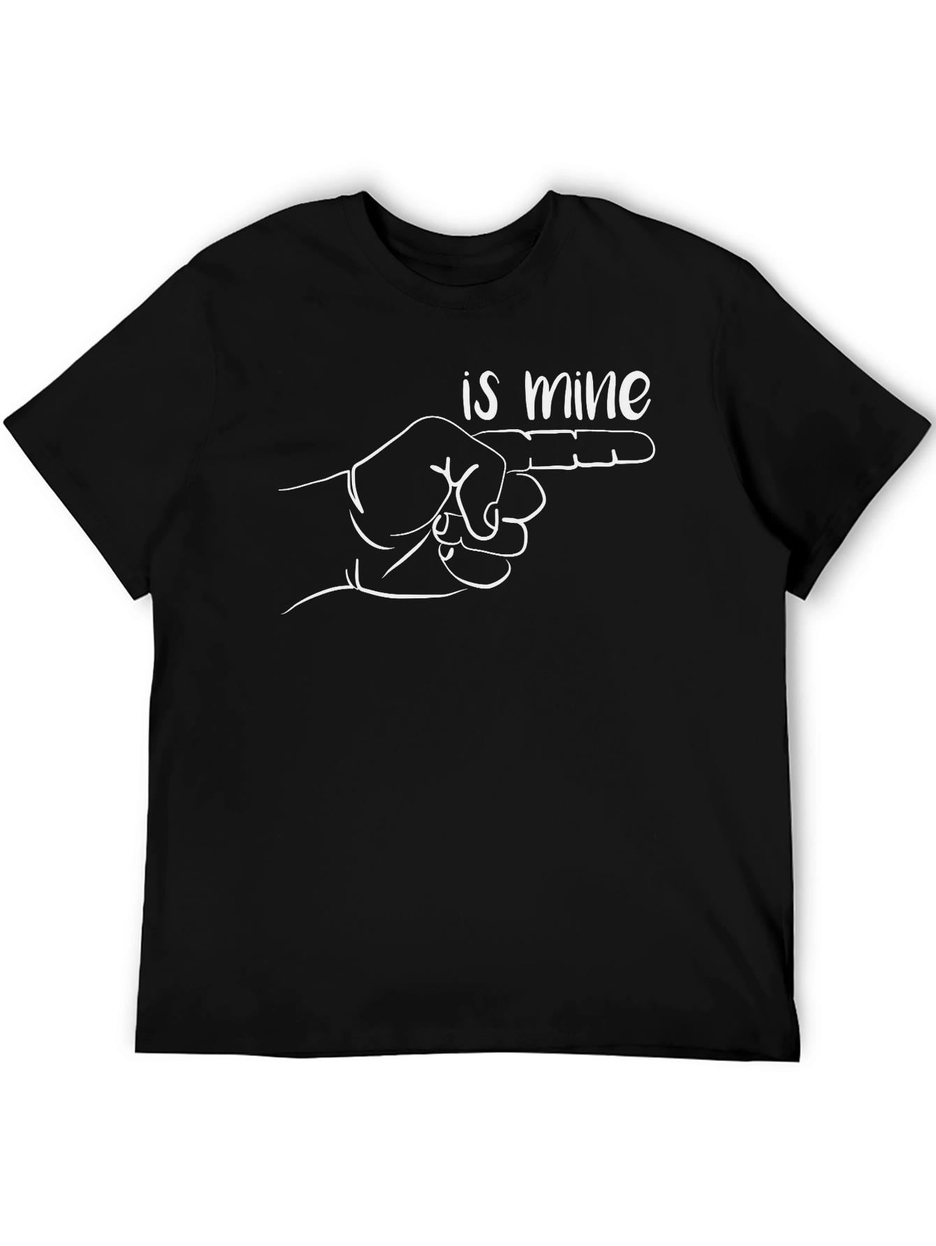 Humorous Is Mine Pointing Finger Graphic Tee