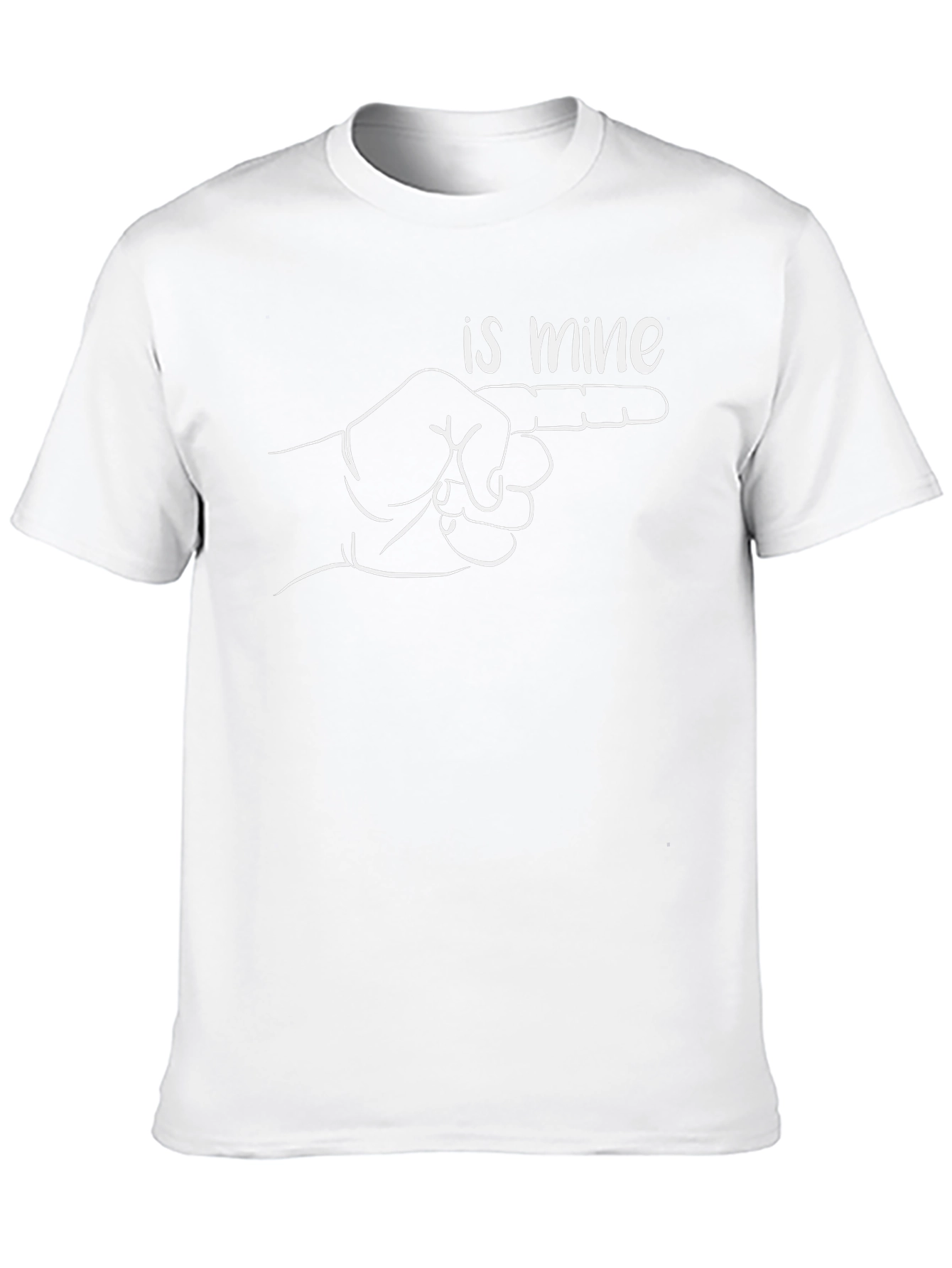 Humorous Is Mine Pointing Finger Graphic Tee