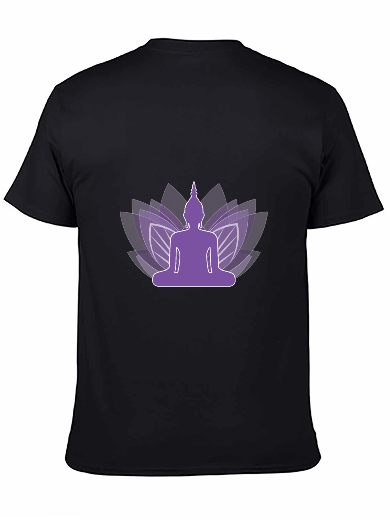 Buddha Lotus Black T-Shirt - Meditation Style