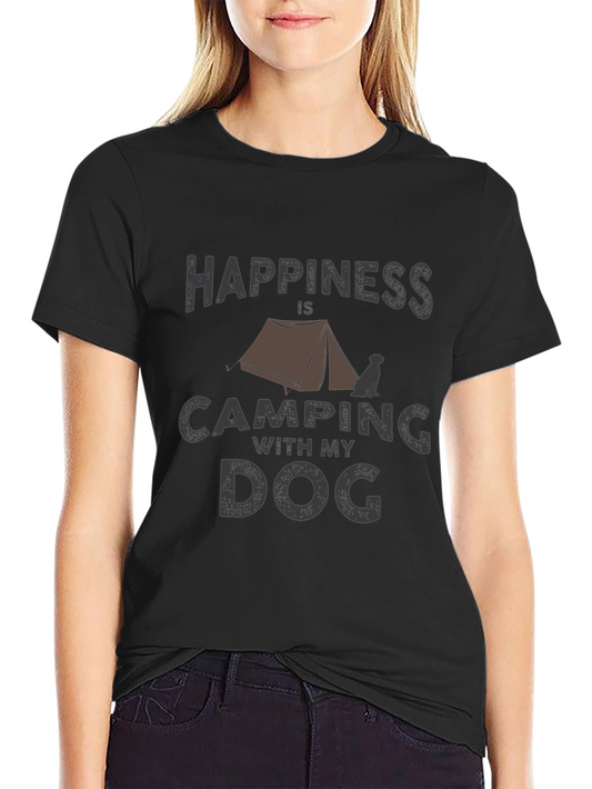 Happiness Camping with My Dog T-Shirt