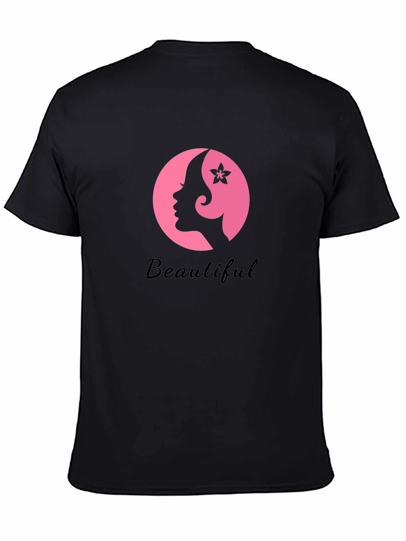 Beautiful Woman Graphic Tee - Stylish Black T-Shirt