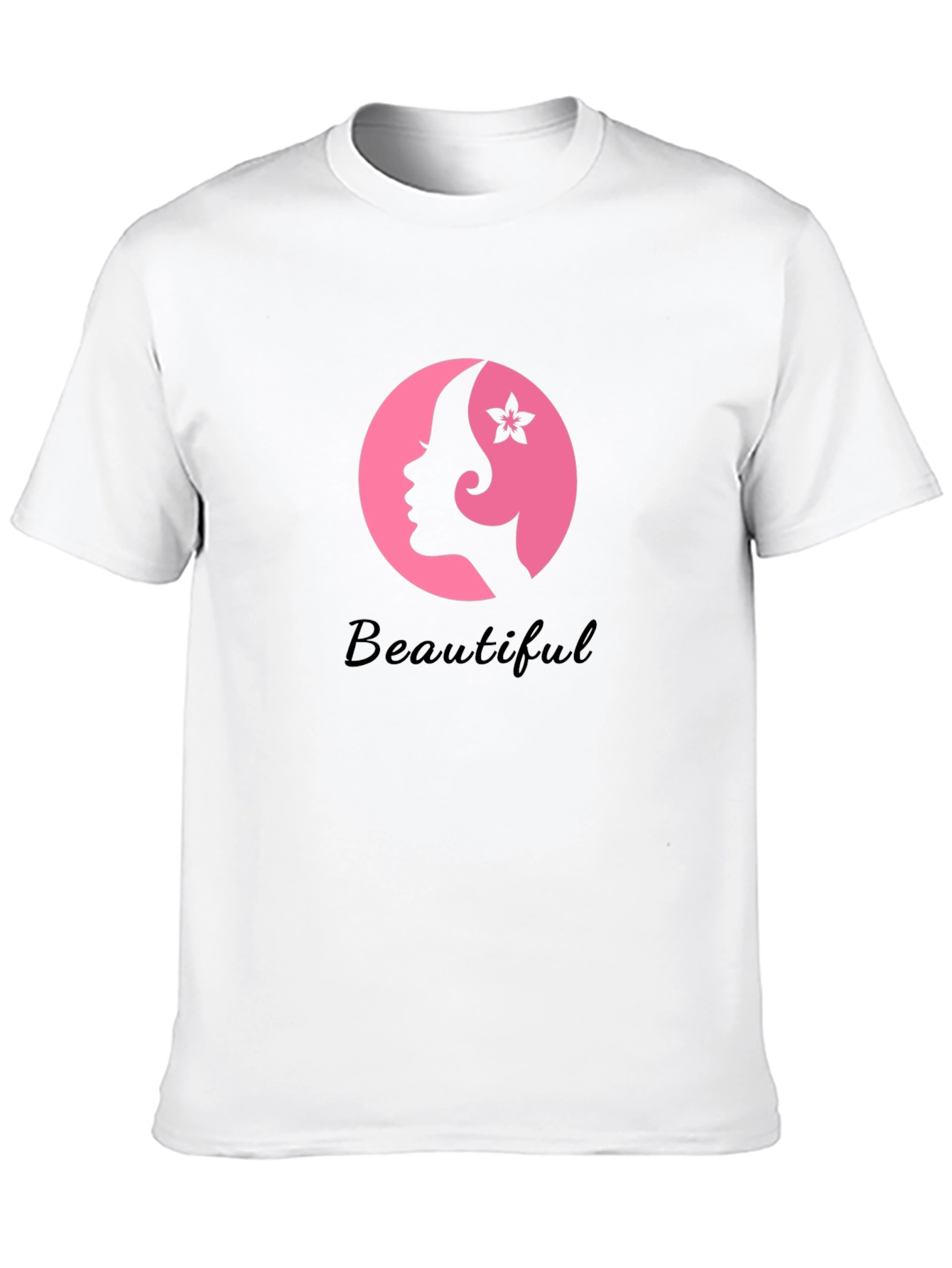 Beautiful Woman Graphic Tee - Stylish Black T-Shirt