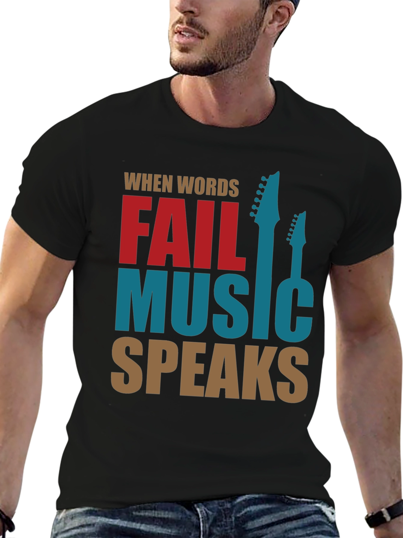 Music Speaks Graphic Tee - Stylish Musicians T-Shirt