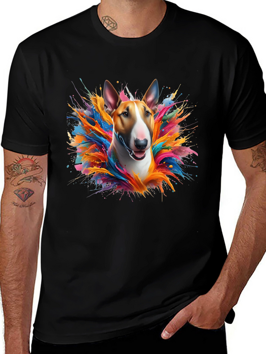 Bull Terrier Art T-Shirt: Colorful Dog Tee