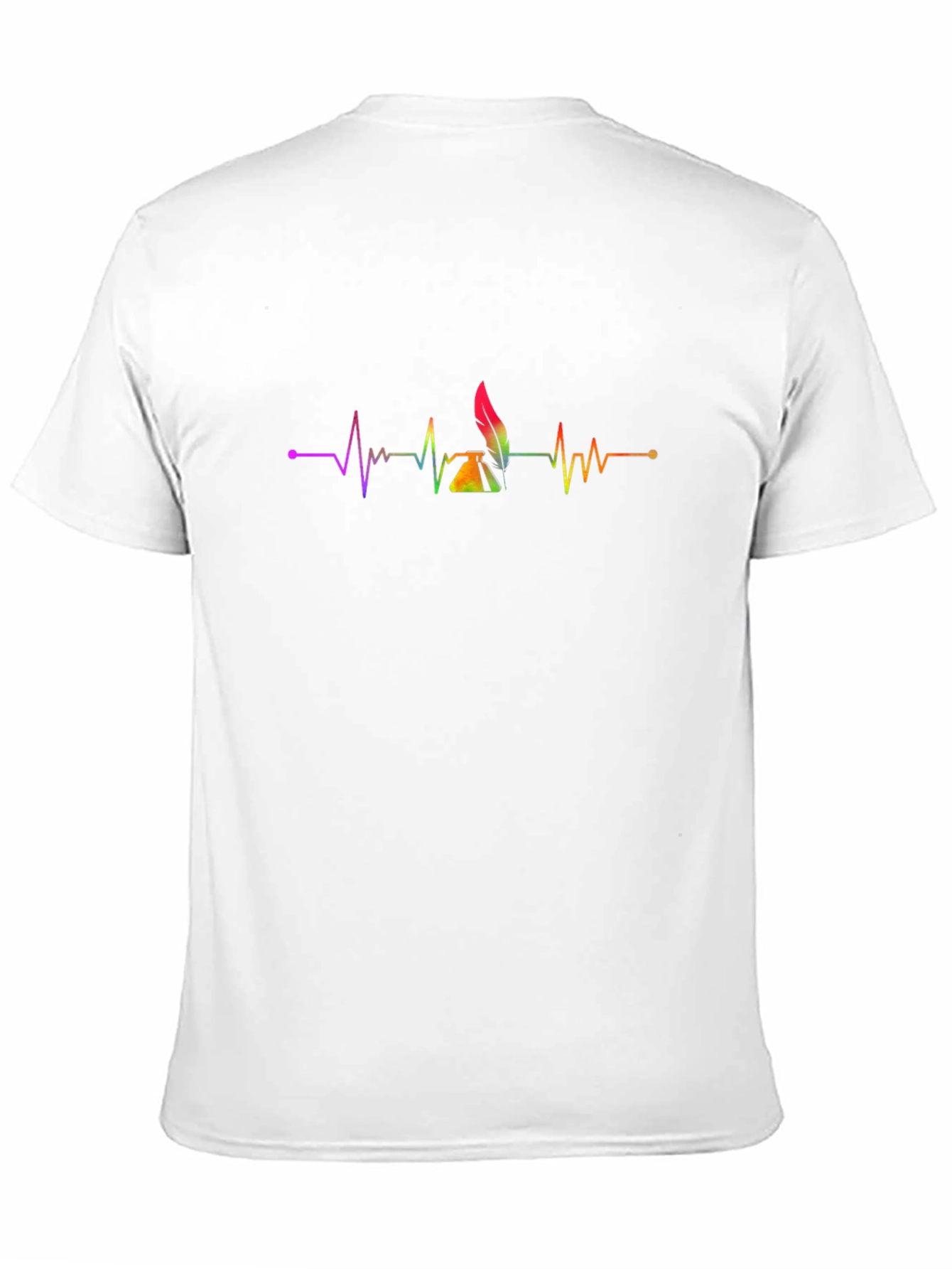 Heartbeat Writer T-Shirt - Rainbow Ink