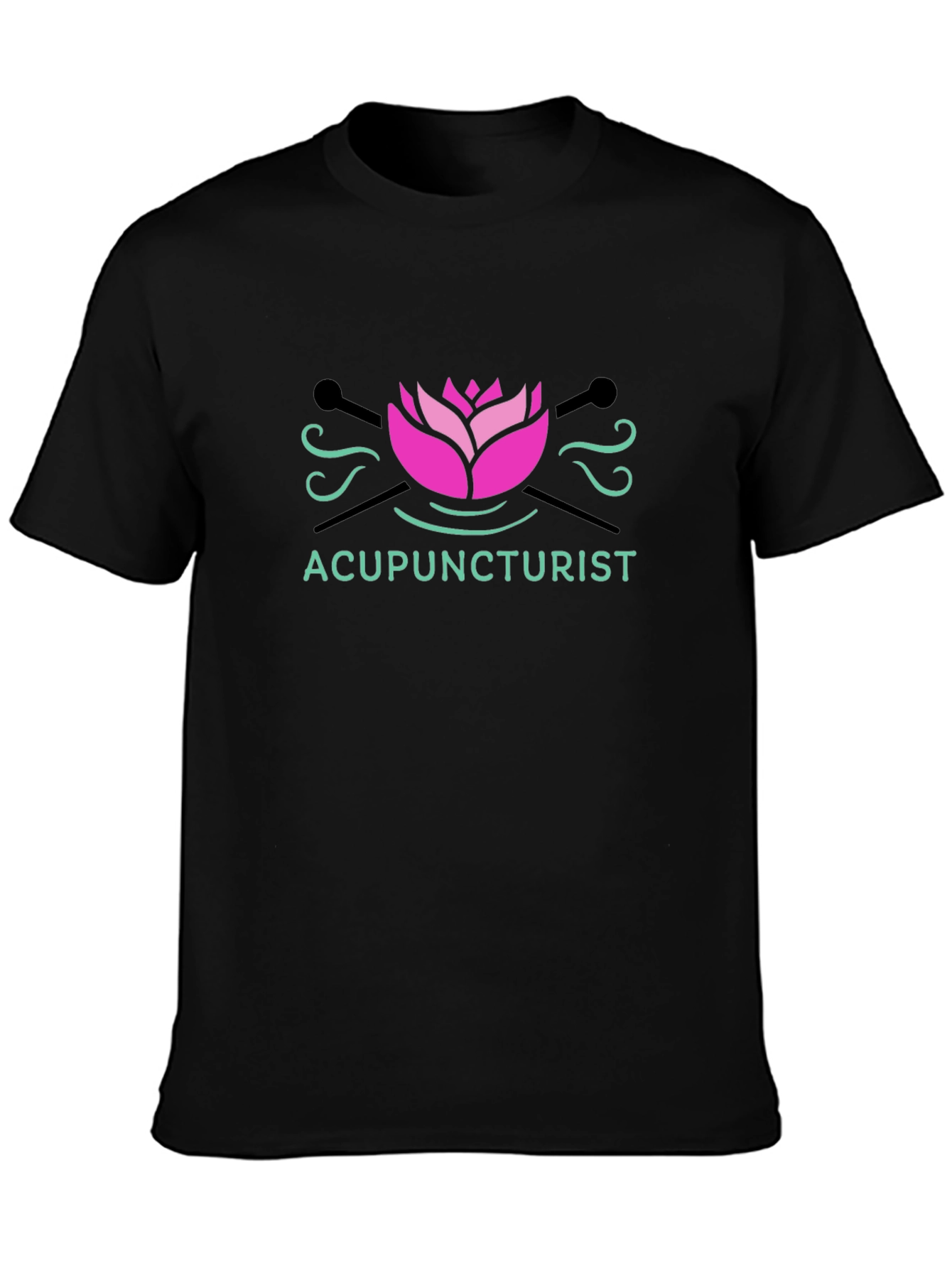Acupuncturist Lotus Graphic T-Shirt