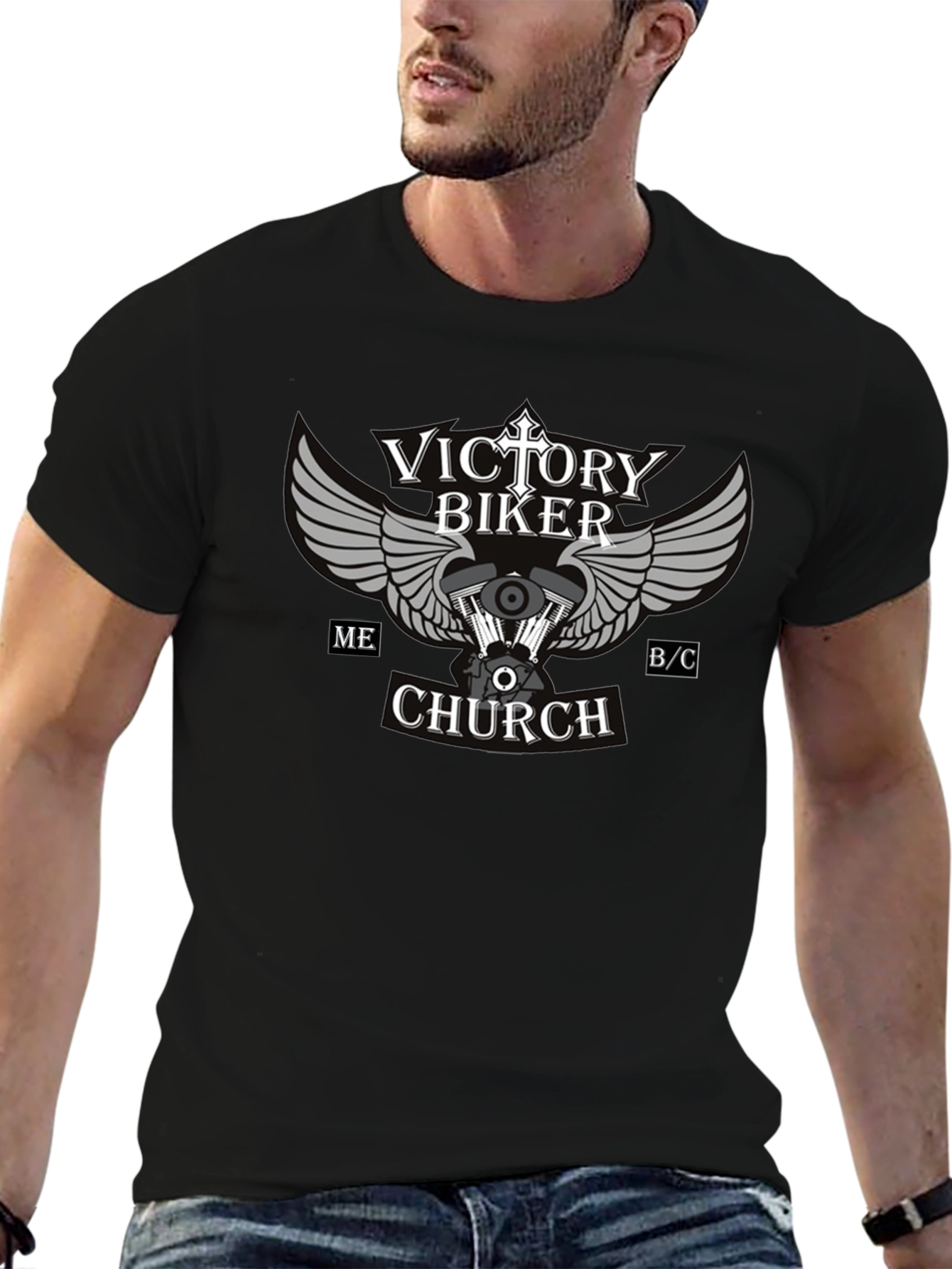 Victory Biker Church Graphic T-Shirt