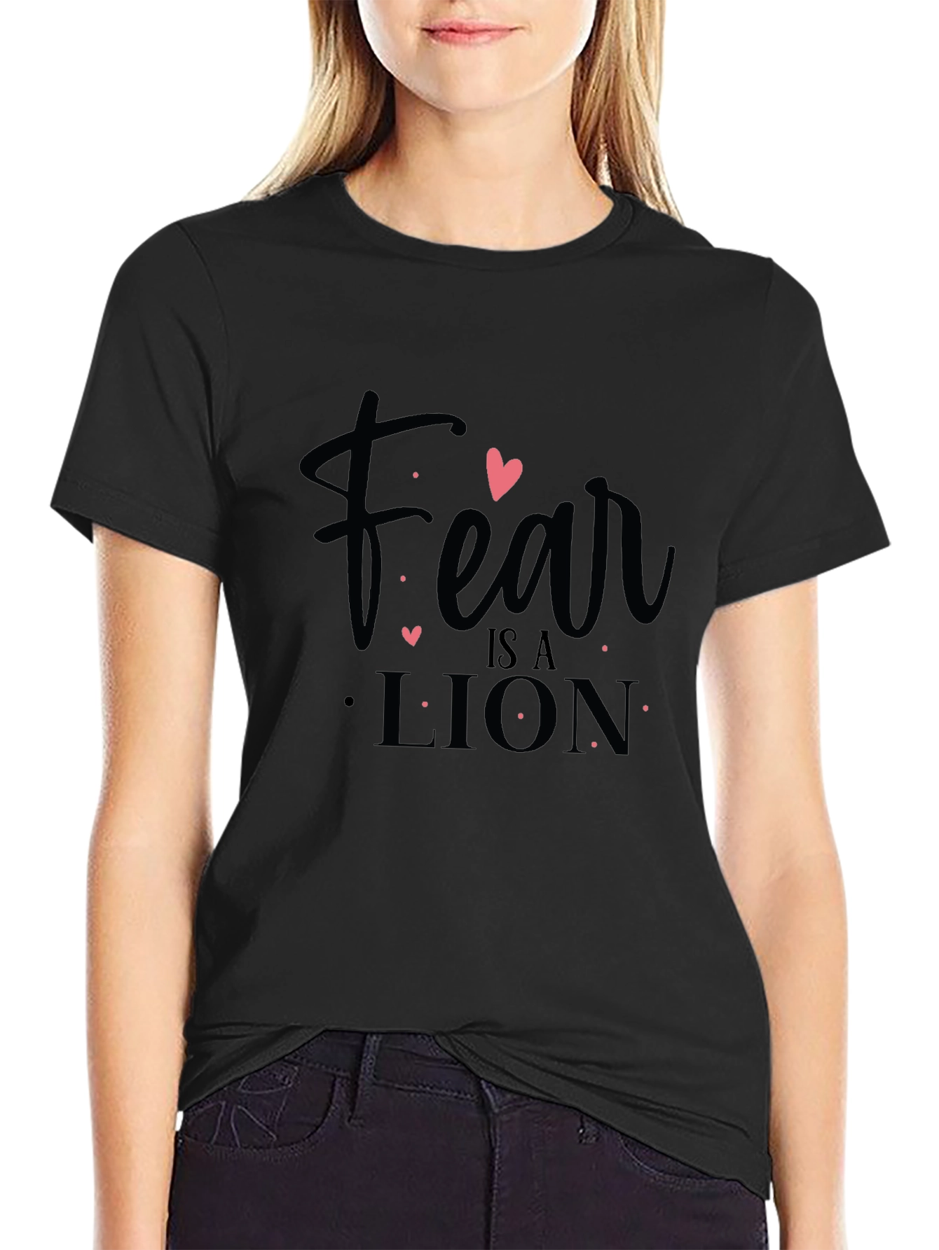 Fear is a Lion Graphic Tee - Black