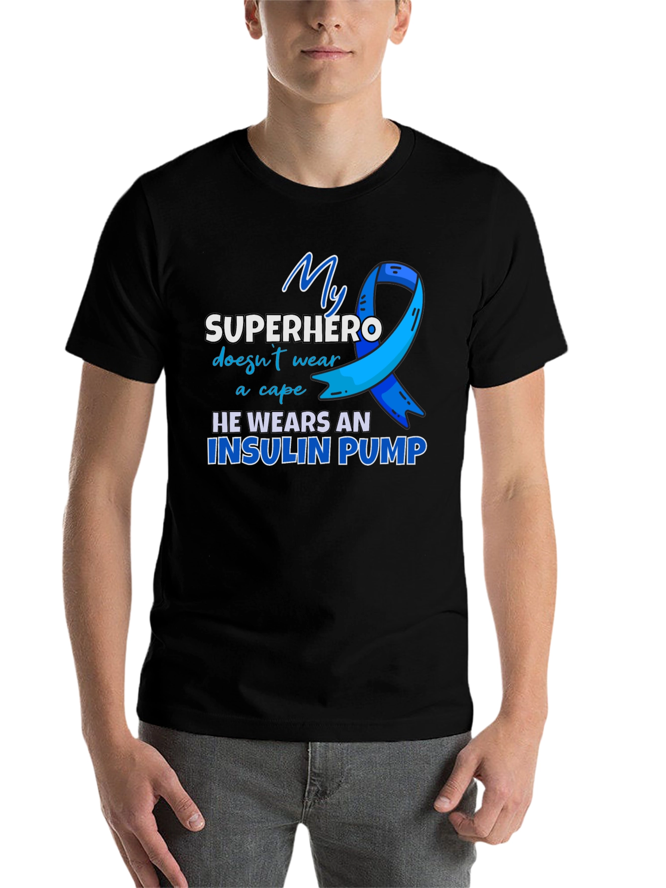 Insulin Pump Superhero T-Shirt - Diabetes Awareness Tee