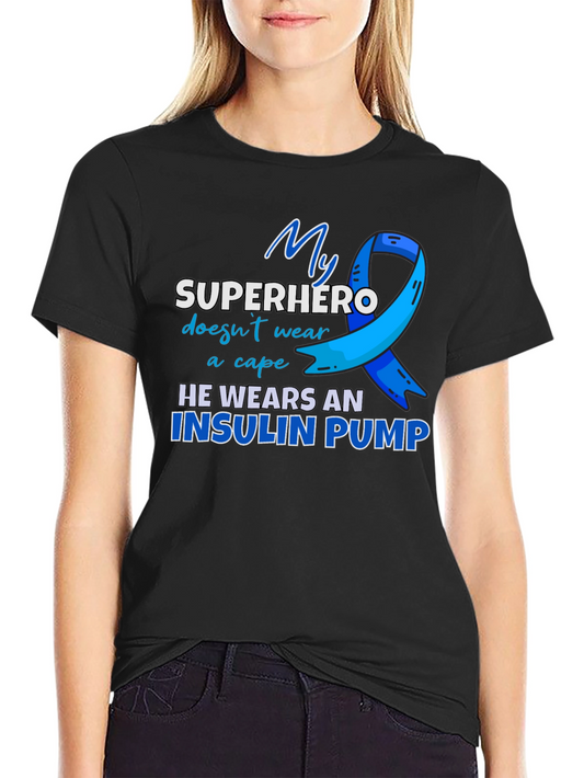 Insulin Pump Superhero T-Shirt - Diabetes Awareness Tee