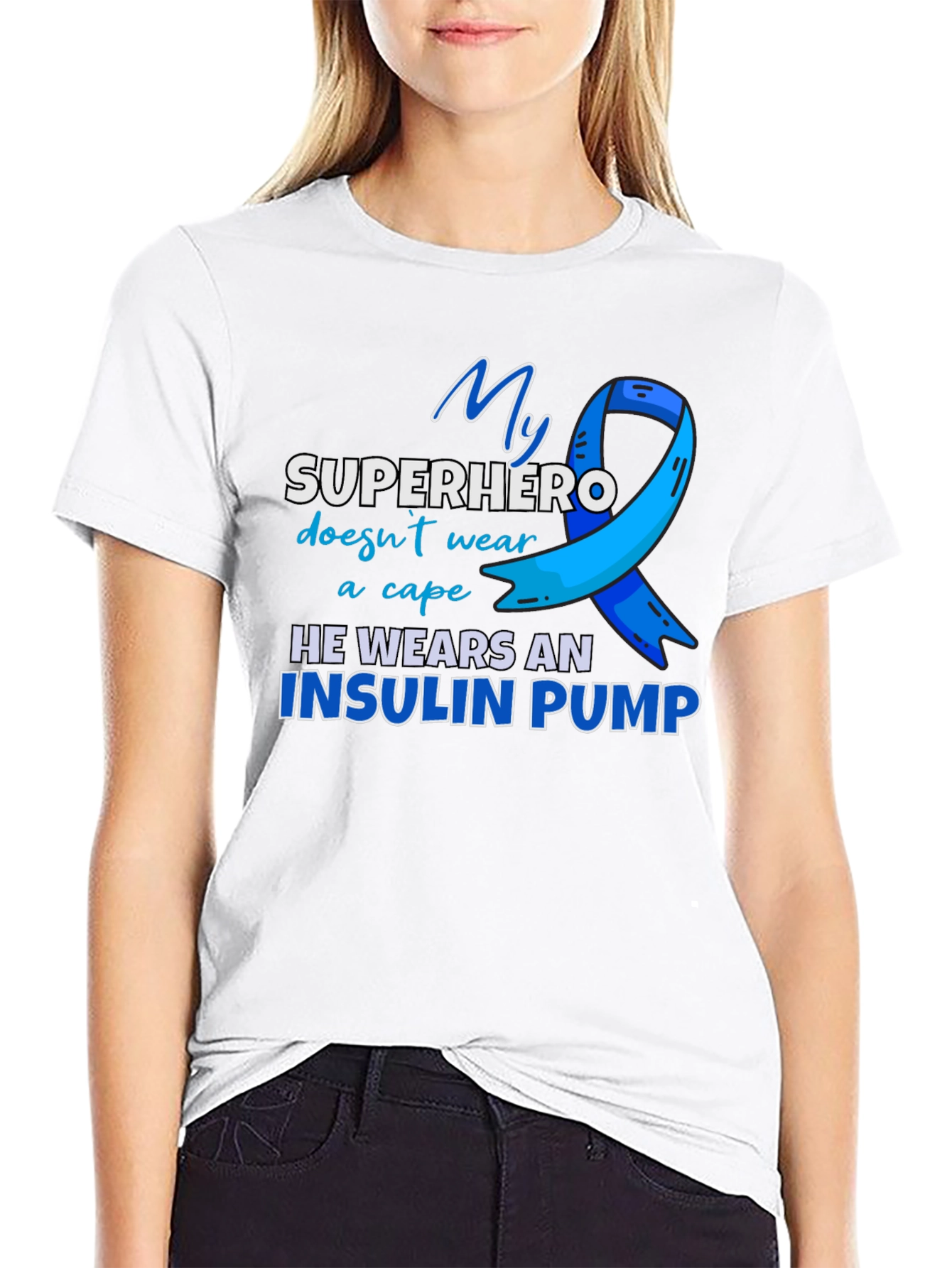 Insulin Pump Superhero T-Shirt - Diabetes Awareness Tee