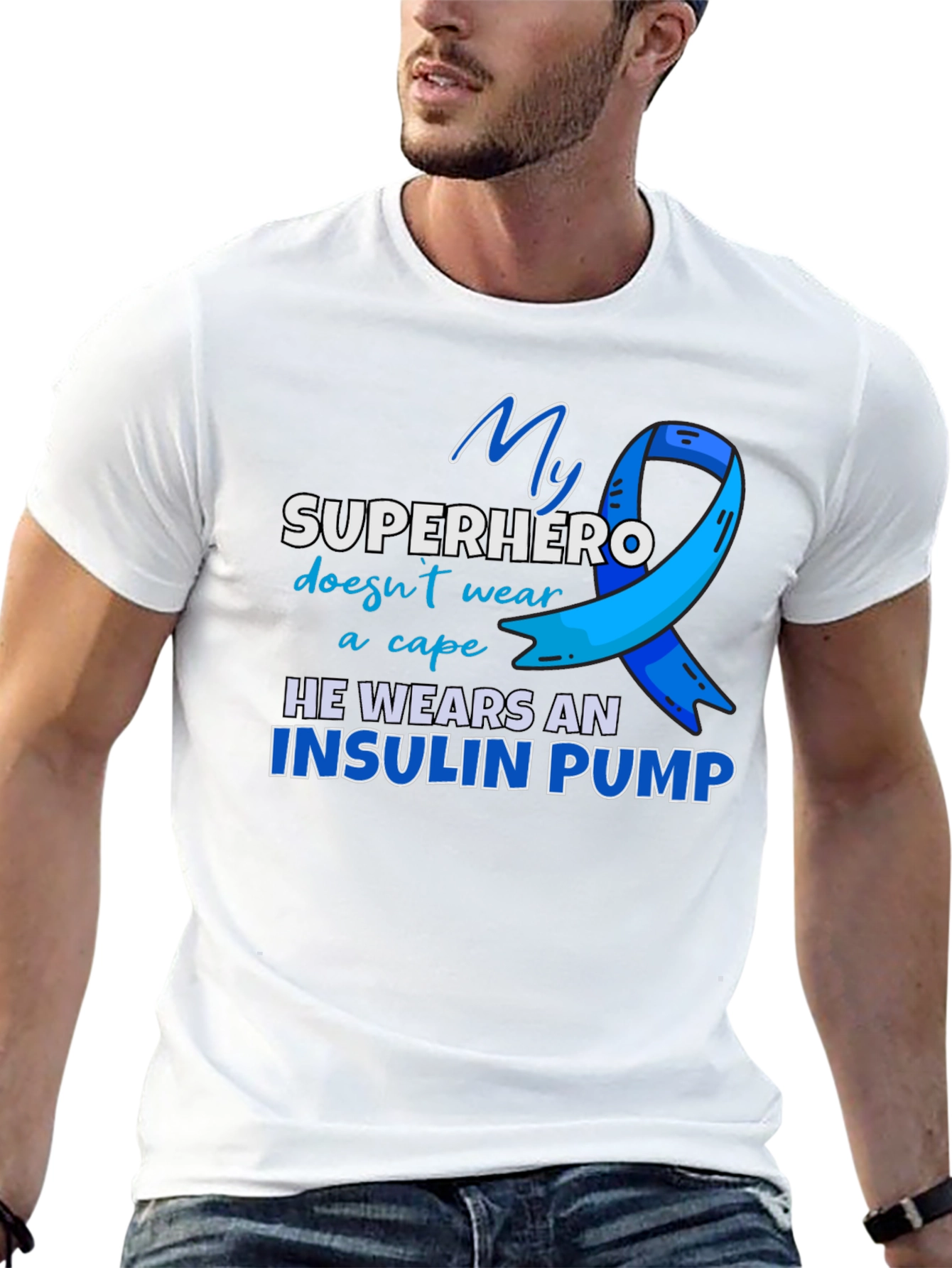 Insulin Pump Superhero T-Shirt - Diabetes Awareness Tee