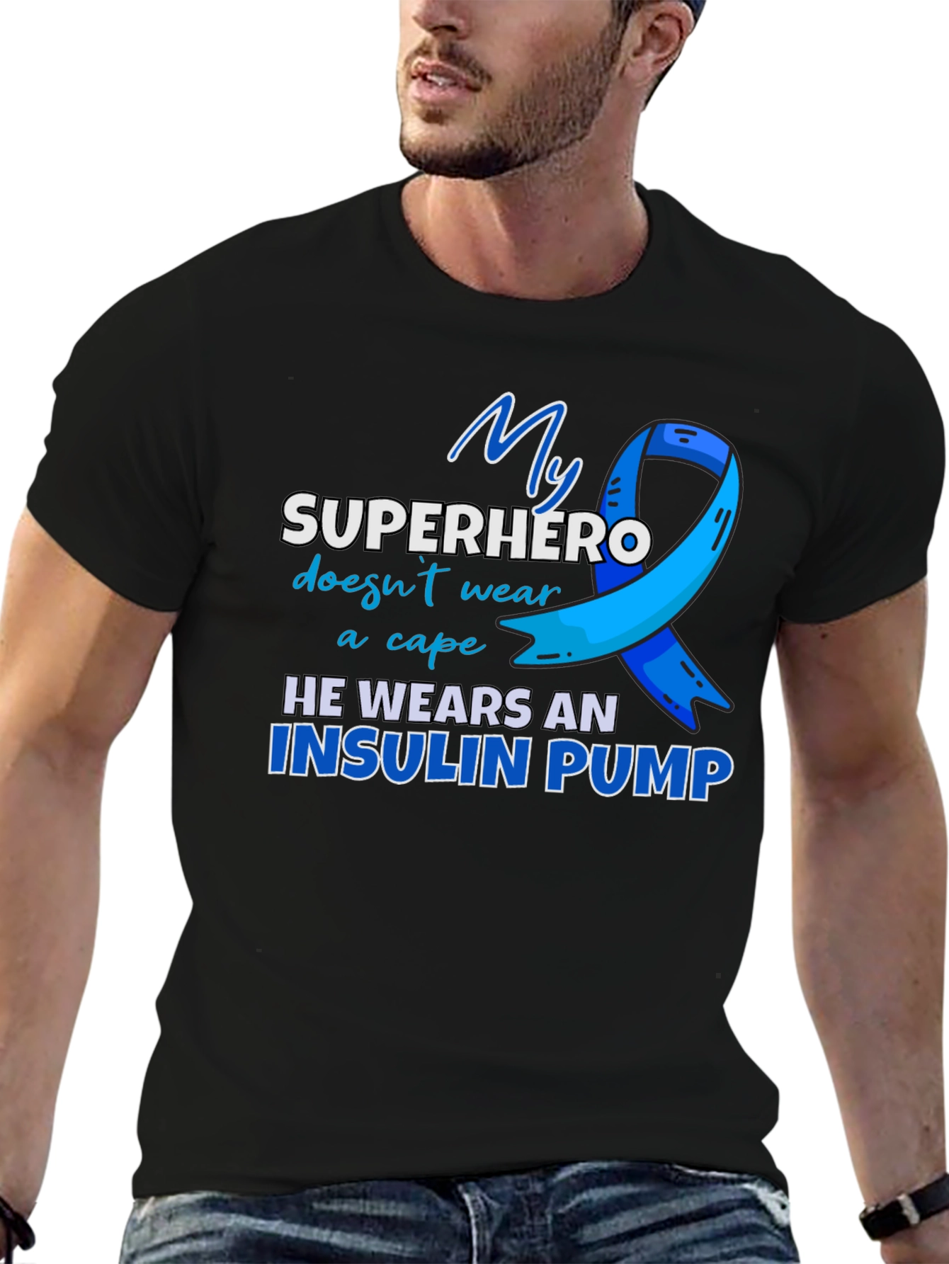 Insulin Pump Superhero T-Shirt - Diabetes Awareness Tee