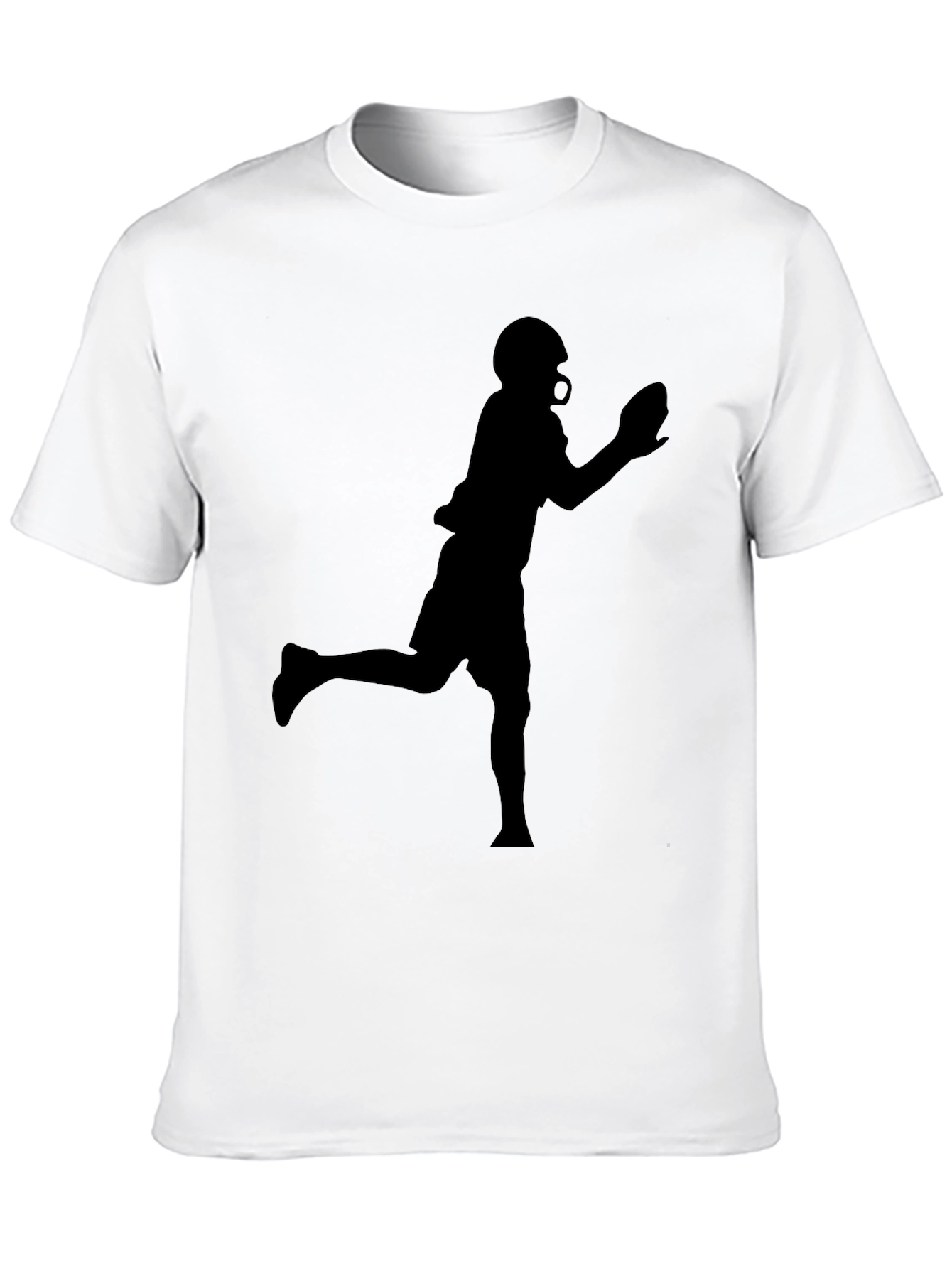 Football Player Graphic Tee - Black T-Shirt