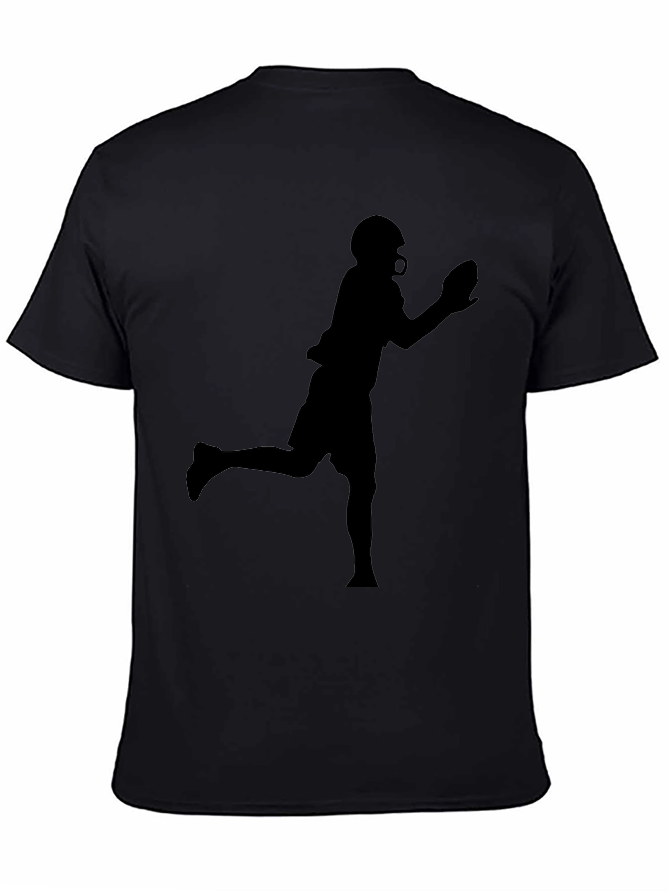 Football Player Graphic Tee - Black T-Shirt