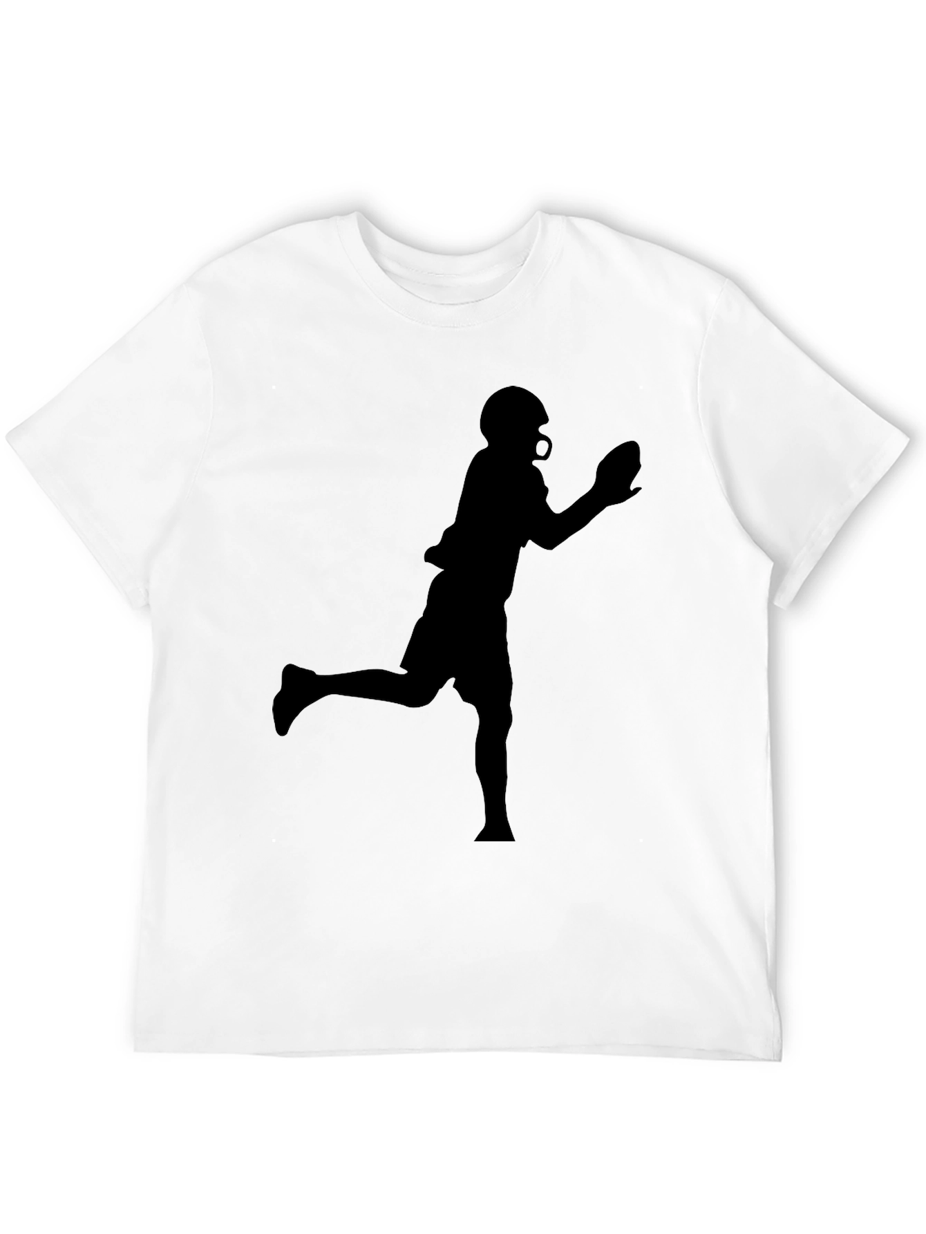 Football Player Graphic Tee - Black T-Shirt