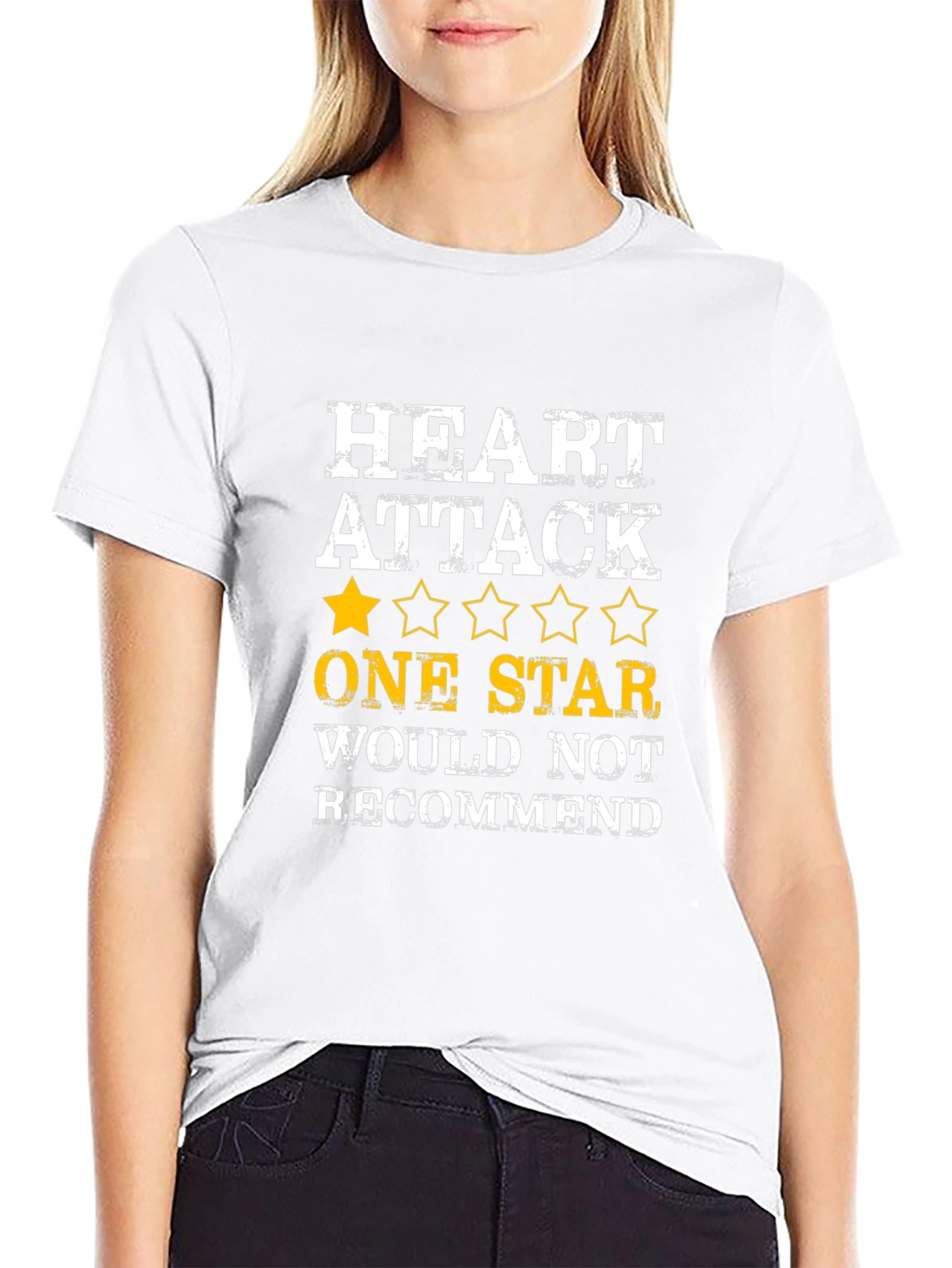 Heart Attack One Star T-Shirt - Funny Review Tee