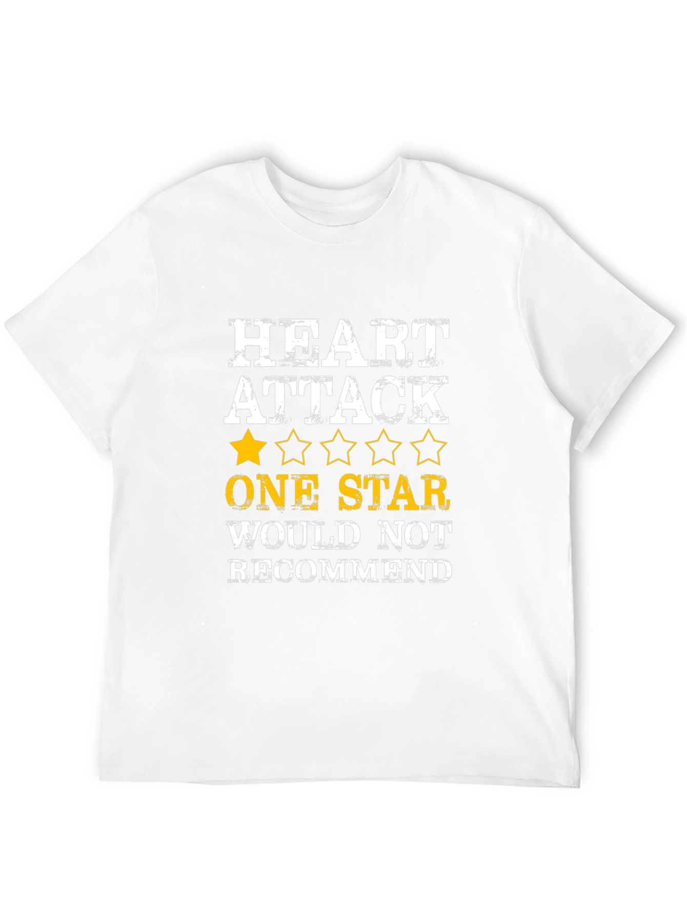 Heart Attack One Star T-Shirt - Funny Review Tee