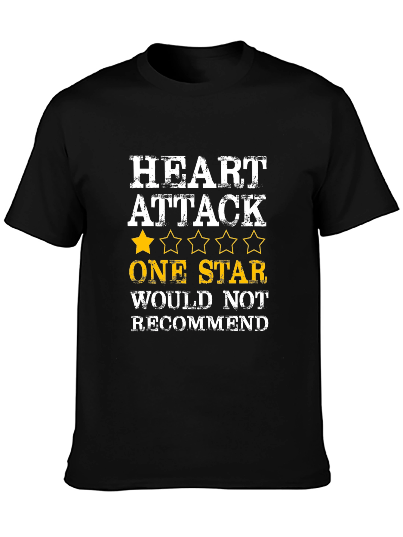 Heart Attack One Star T-Shirt - Funny Review Tee