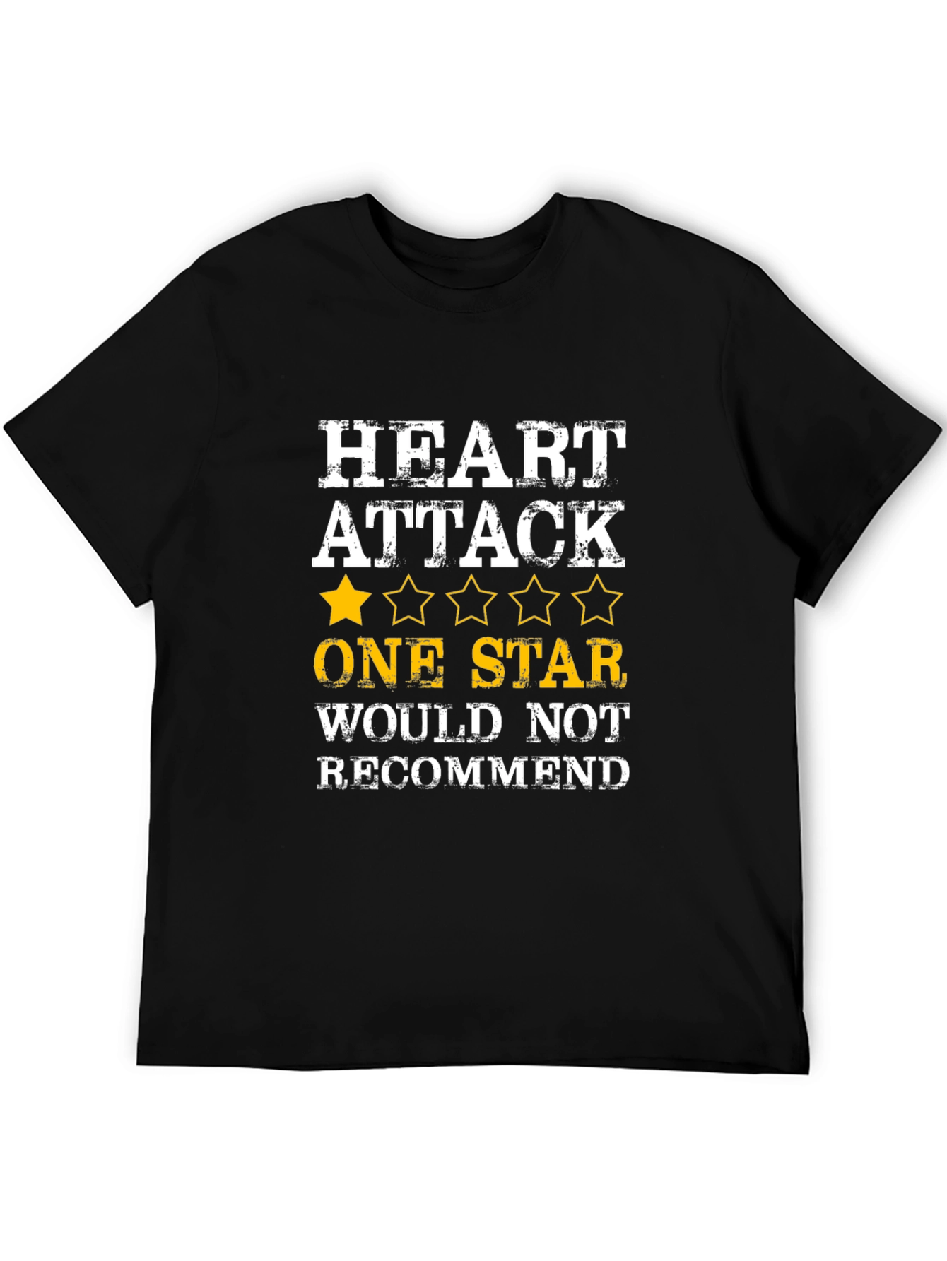 Heart Attack One Star T-Shirt - Funny Review Tee
