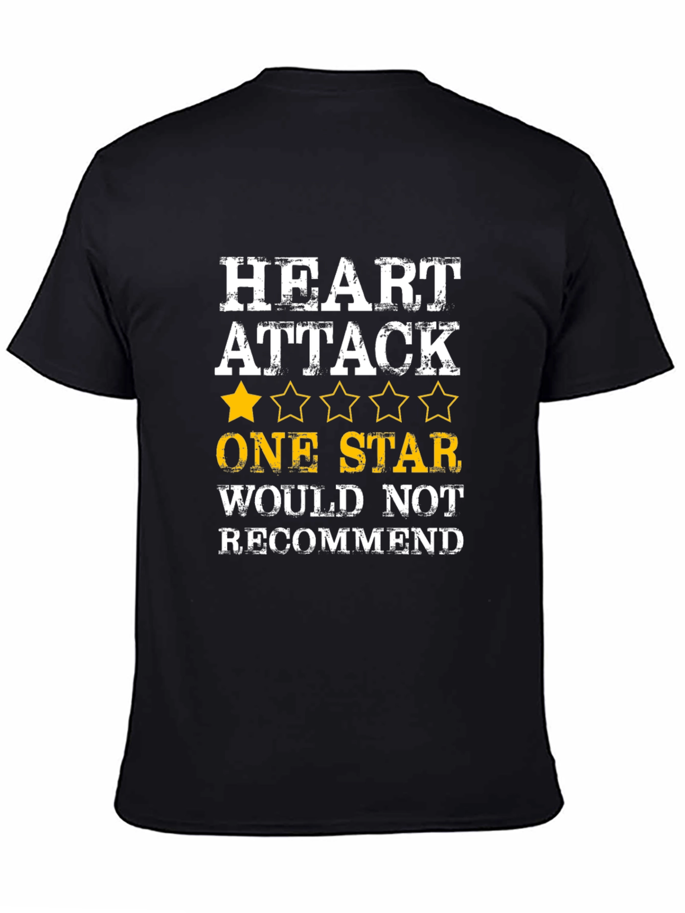 Heart Attack One Star T-Shirt - Funny Review Tee