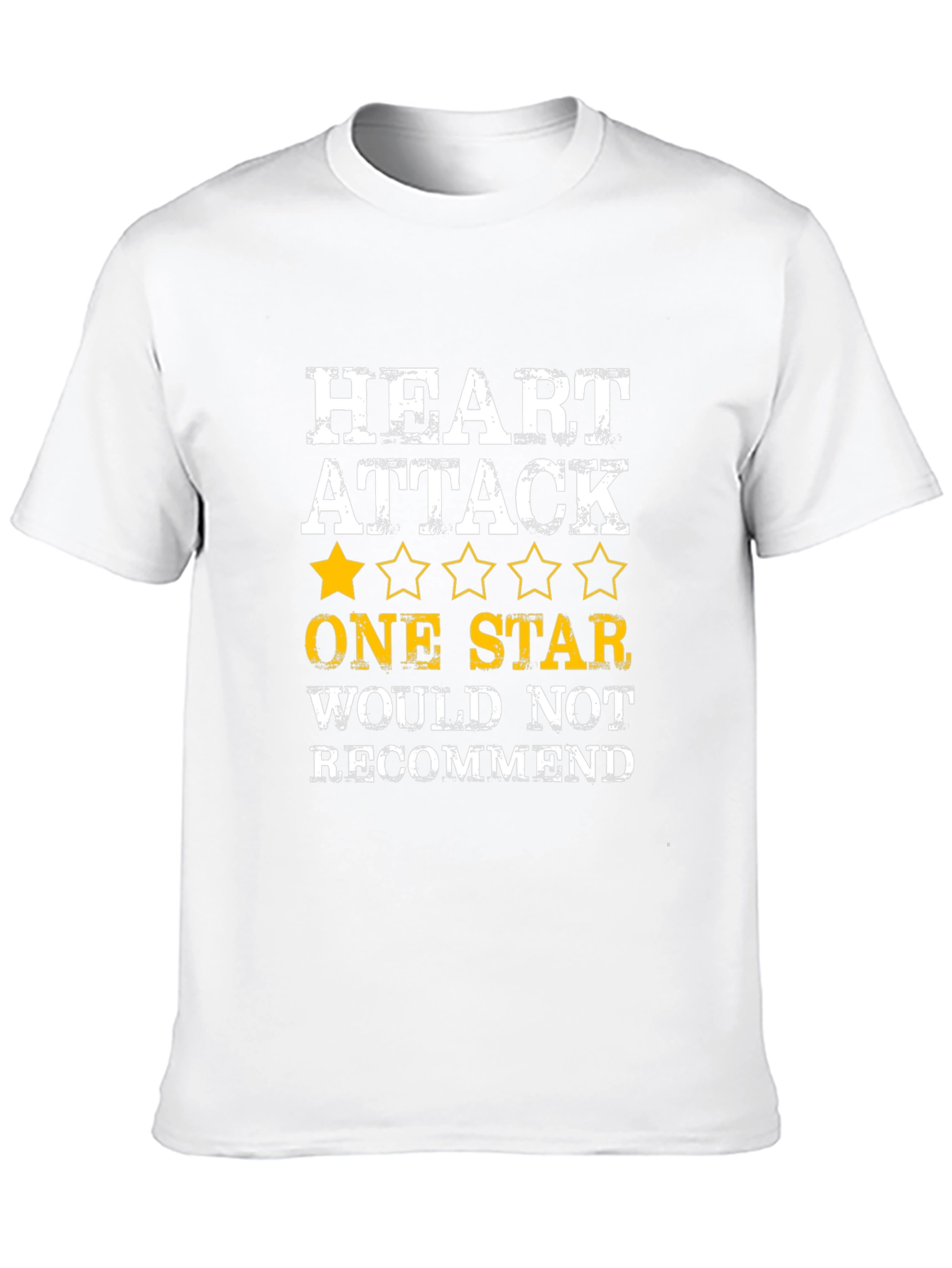 Heart Attack One Star T-Shirt - Funny Review Tee