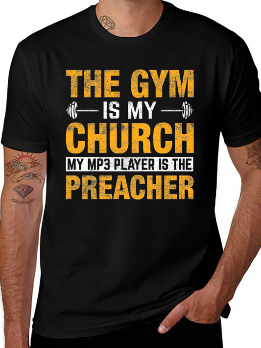 Gym & Fitness T-Shirt: My MP3 Player is the Preacher