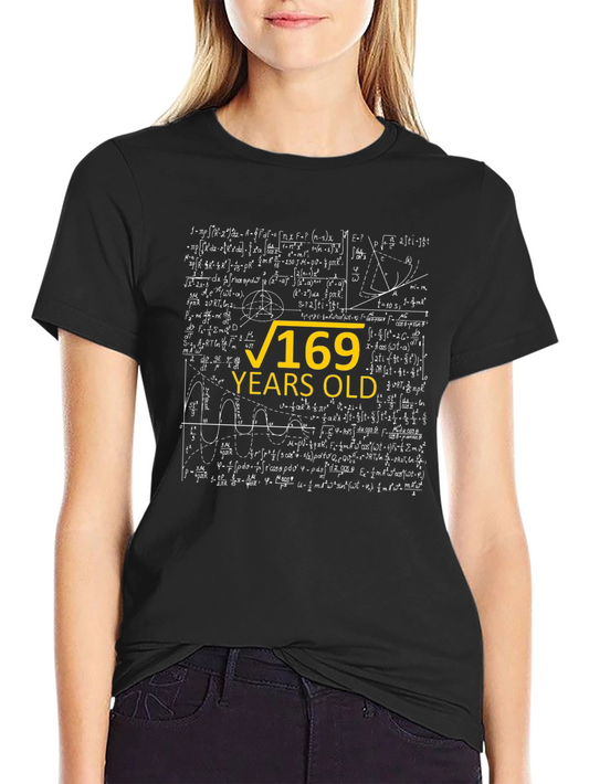 Funny Math 13th Birthday T-Shirt - Square Root 169 Years Old