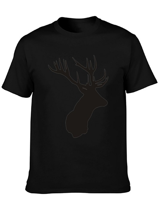 Black Deer Silhouette Graphic Tee
