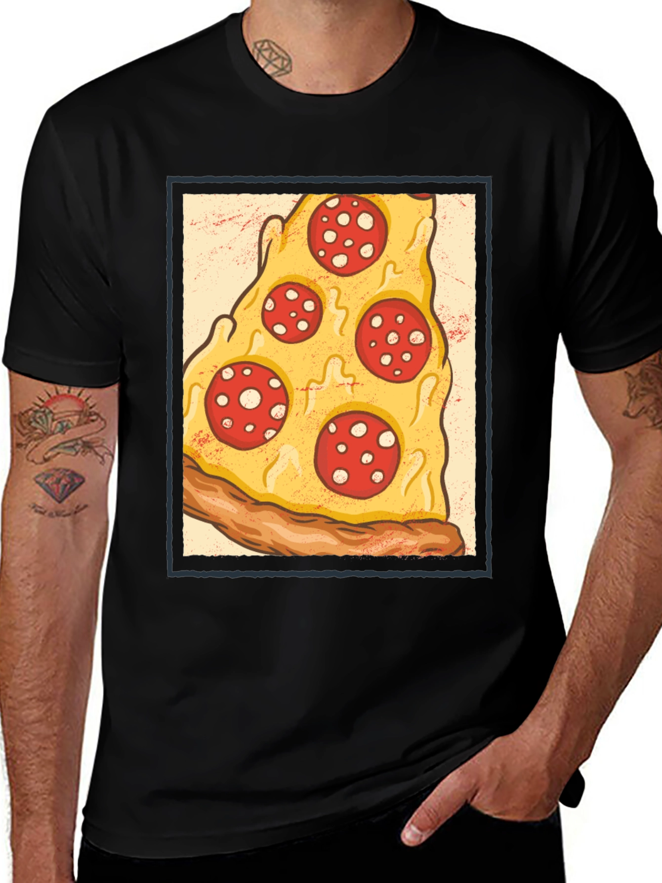 Pizza Slice Graphic Tee - Casual Cotton T-Shirt