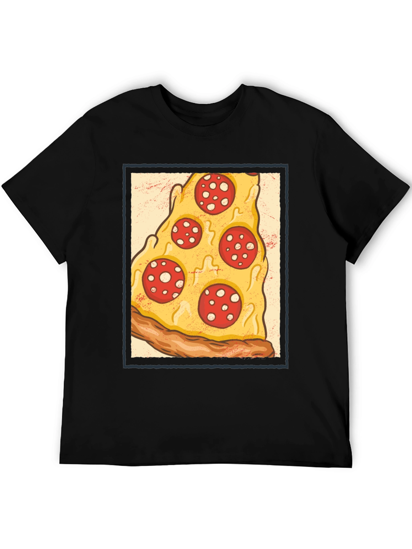 Pizza Slice Graphic Tee - Casual Cotton T-Shirt