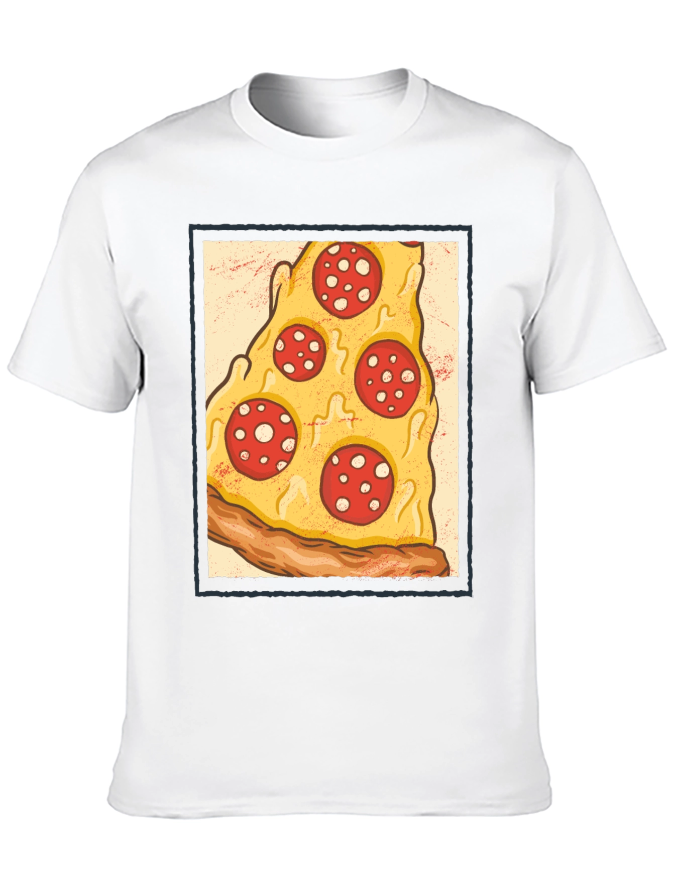 Pizza Slice Graphic Tee - Casual Cotton T-Shirt