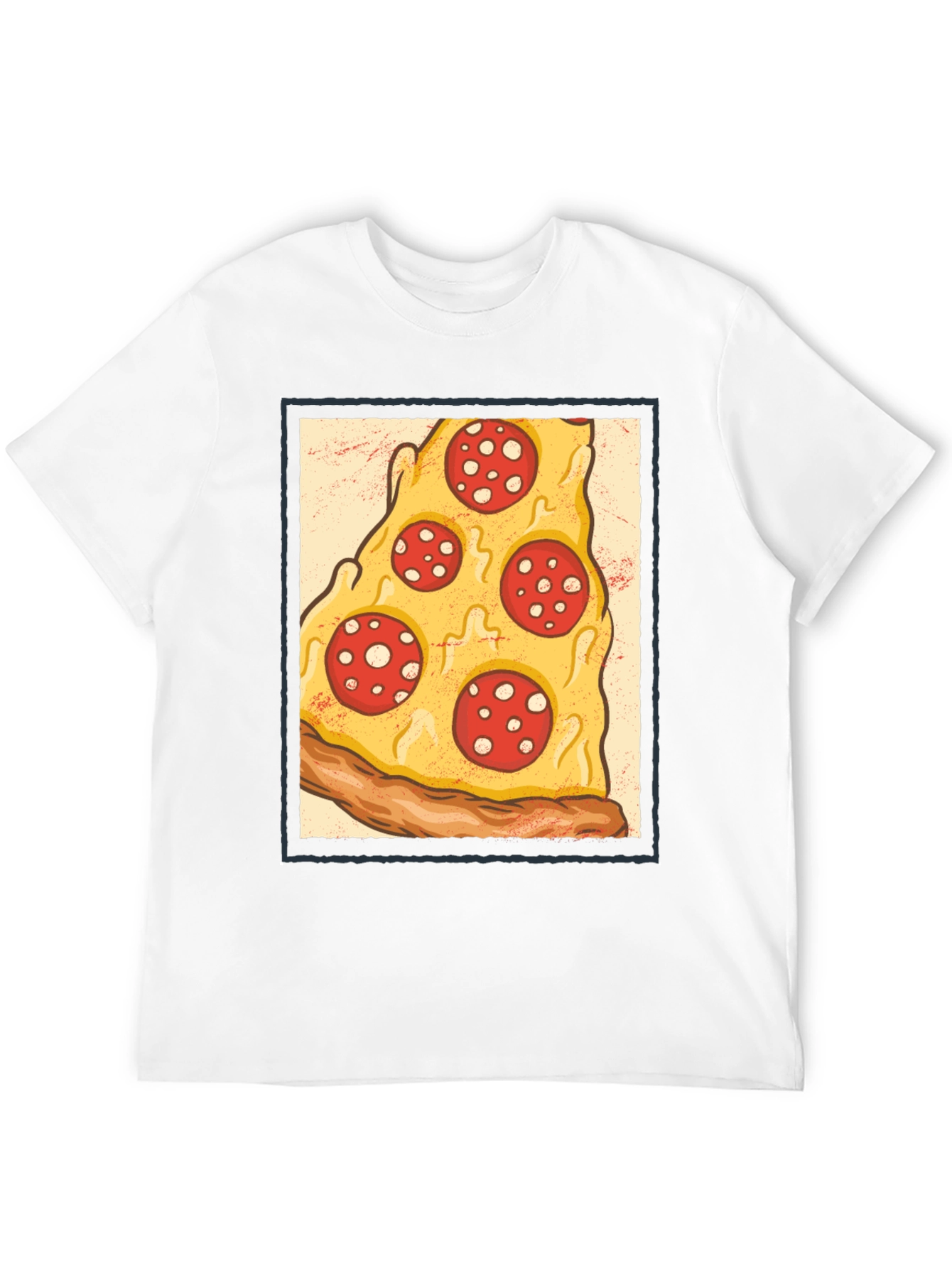 Pizza Slice Graphic Tee - Casual Cotton T-Shirt