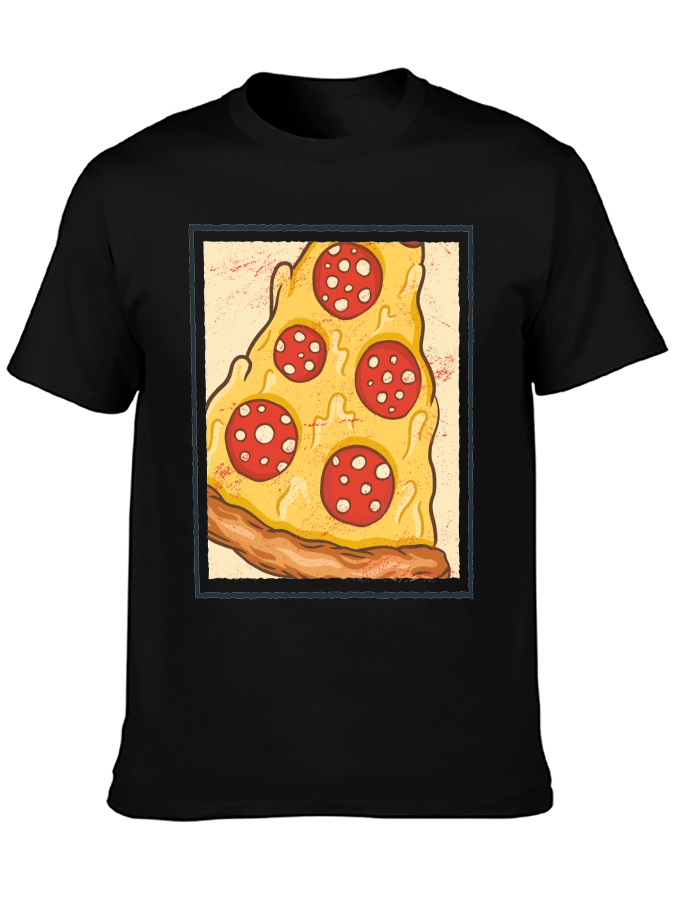 Pizza Slice Graphic Tee - Casual Cotton T-Shirt