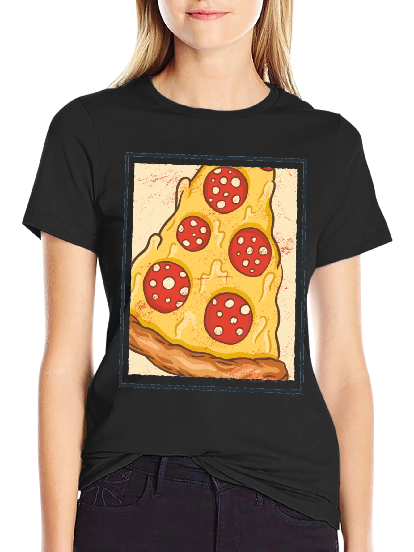 Pizza Slice Graphic Tee - Casual Cotton T-Shirt
