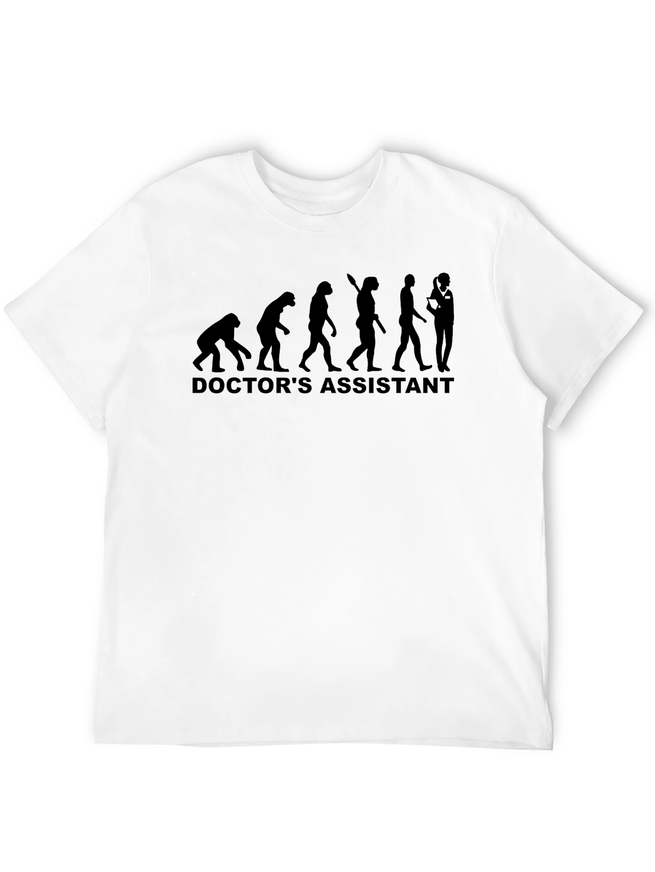 Doctors Assistant Evolution T-Shirt - Black Cotton Tee