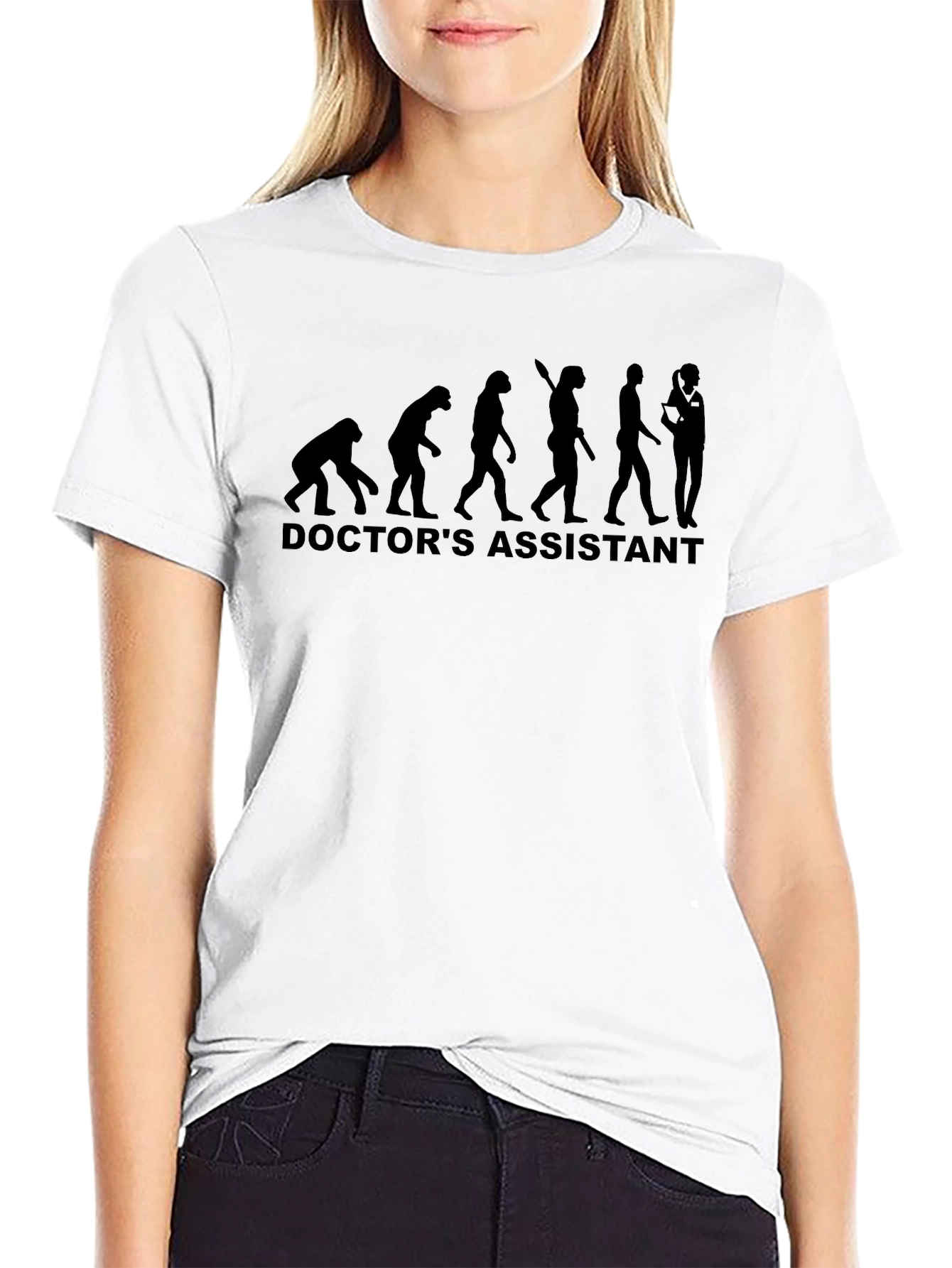 Doctors Assistant Evolution T-Shirt - Black Cotton Tee