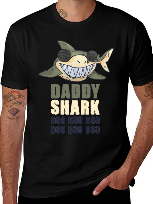 Daddy Shark Graphic Tee - Fun Dad Shirt